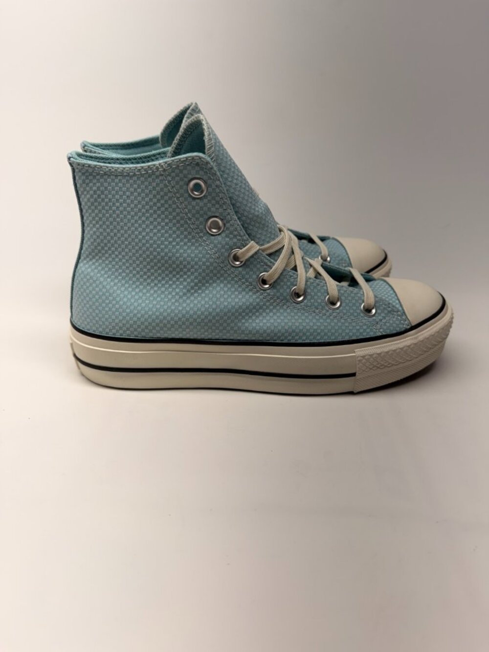 Converse Women's Chuck Taylor All Star Lift Checkered Infinity pool Blue Sz 9 - Picture 5 of 8